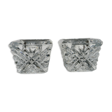 Pair of crystal candle holders