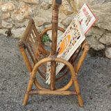Rattan magazine holder