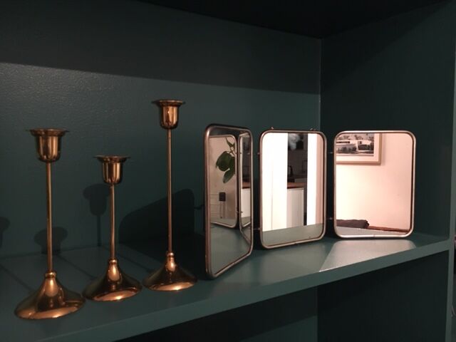 Mirror Barber triptych 48 x 20