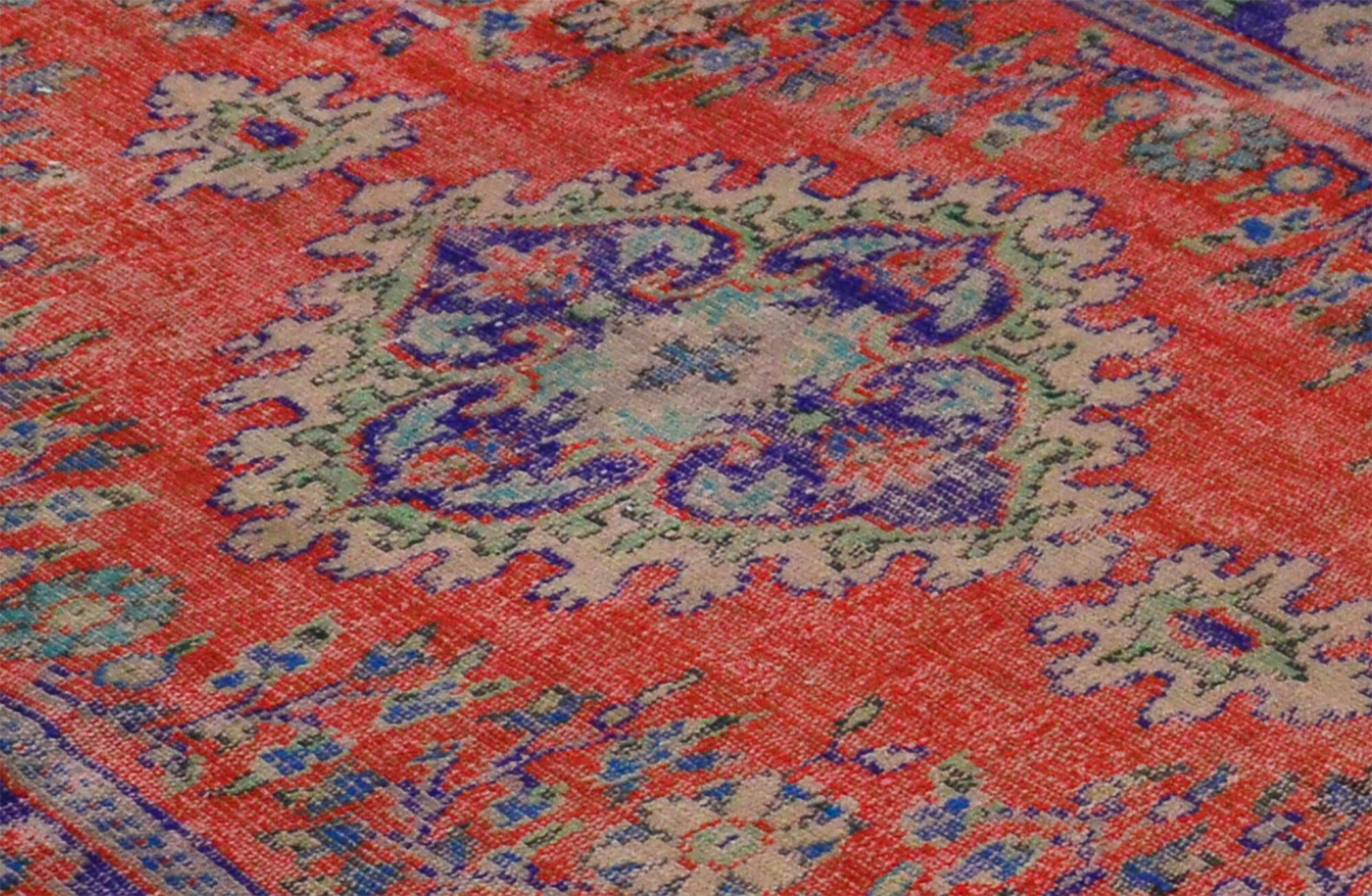 Anatolian handmade vintage rug 250 cm x 150 cm