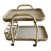 Vintage rattan server