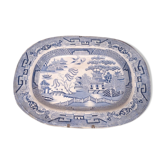 Plat en faience anglaise Staffordshire style 19e