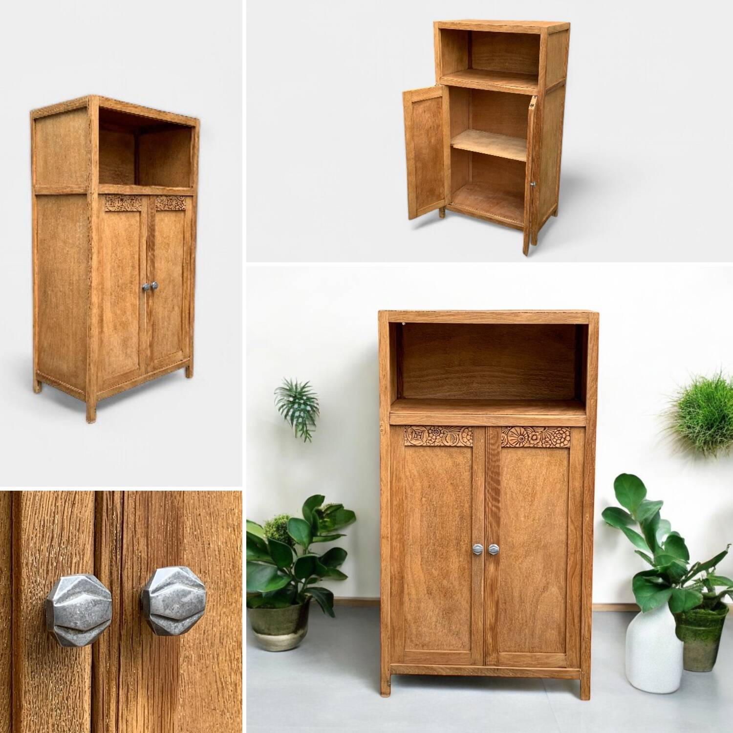 Buffet parisien art déco bois brut 1930