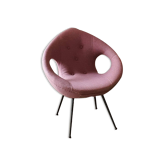 Une chaise ovni polonaise unique en laine
