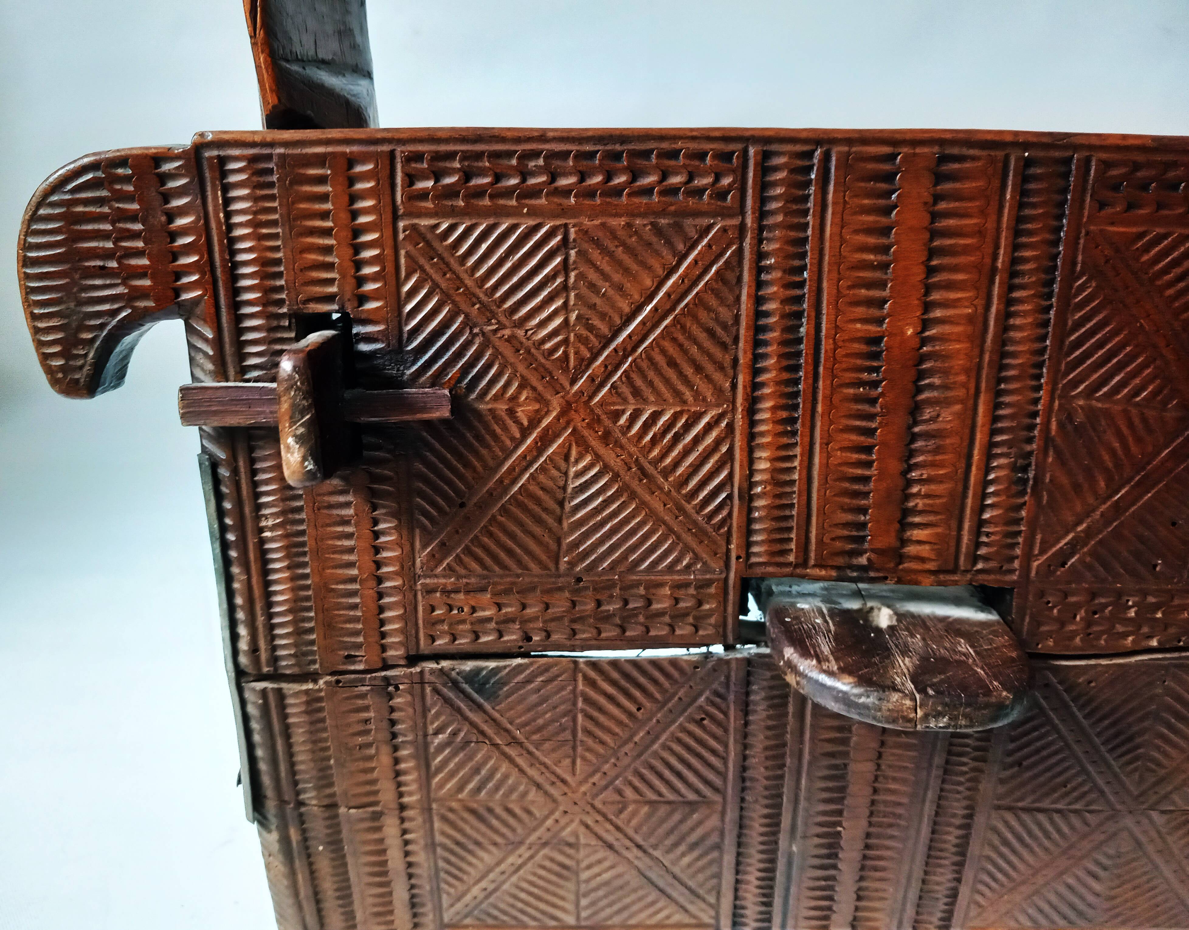 Antique Traditional Handmade Children's Crib Museum object Balkans 1890