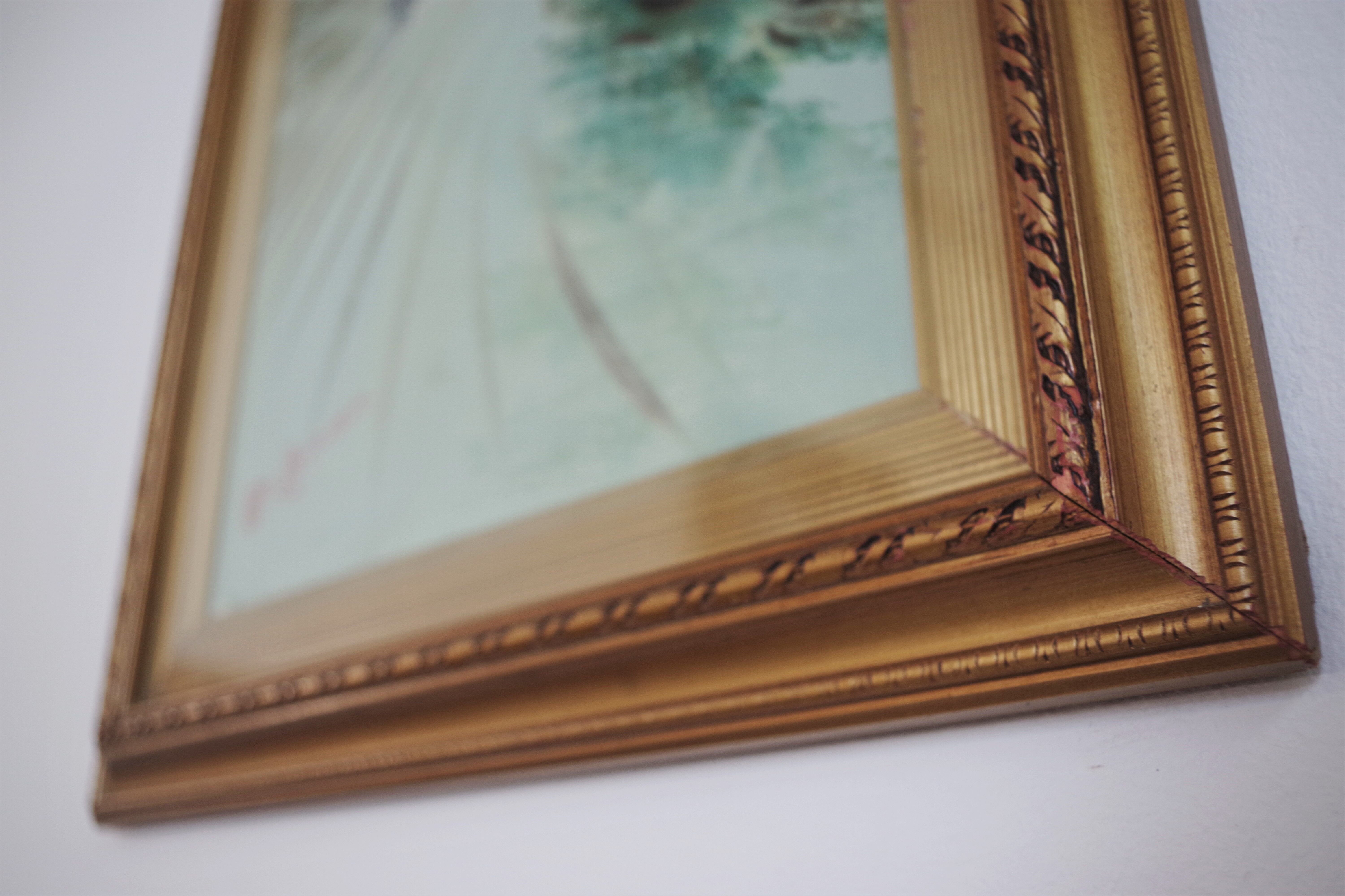 Paintings, oil on canvas, Moretti, 1970, set of 3