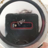 Alessi / Stainless steel and bakelite sugar bowl, "Bombé" collection