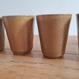 Set of 5 cups in Digoin sandstone