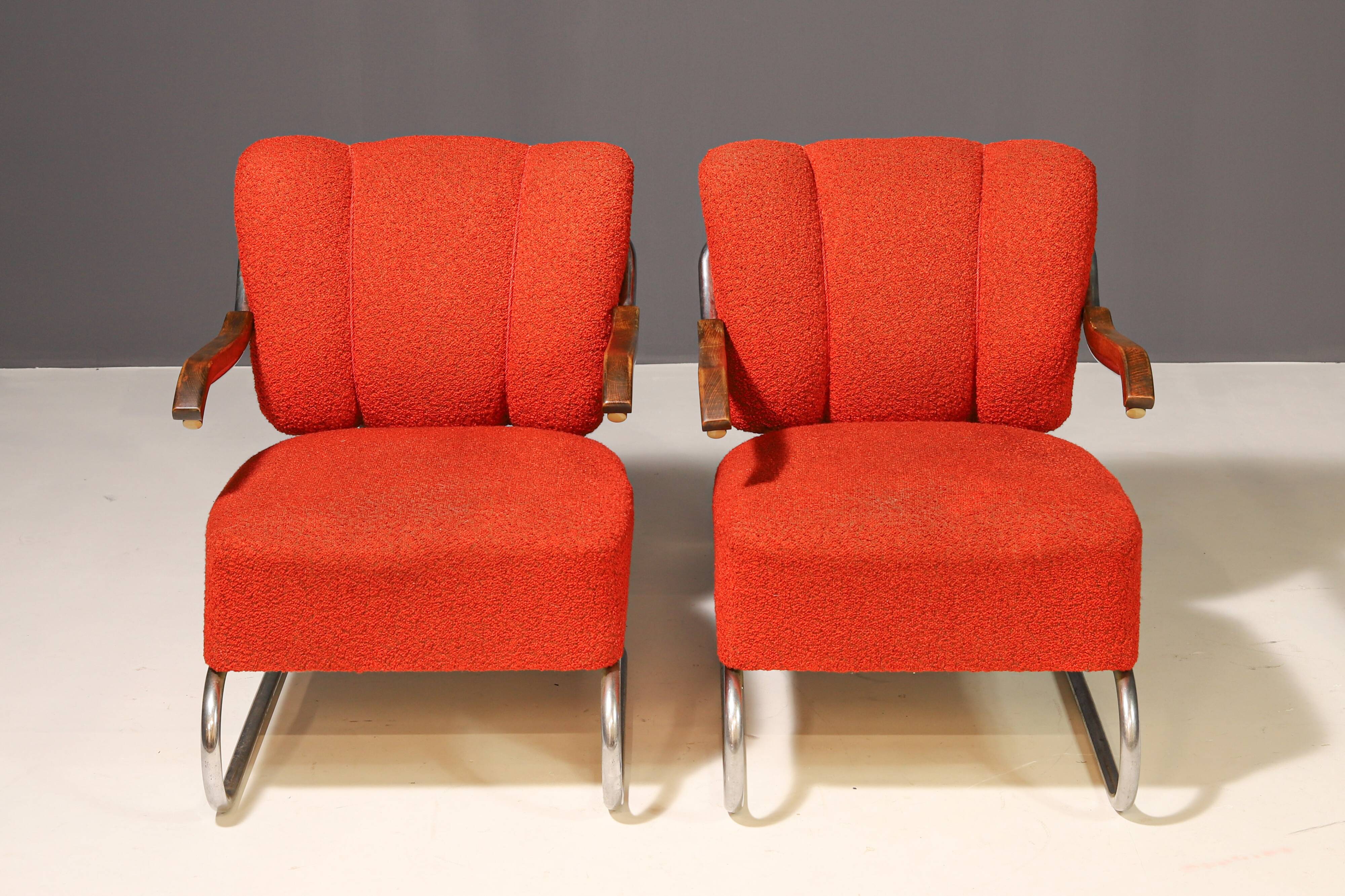 Pair of Bauhaus cantilever armchairs | Thonet, 1930s