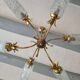 Lustre 1970 vintage feuille d'ananas