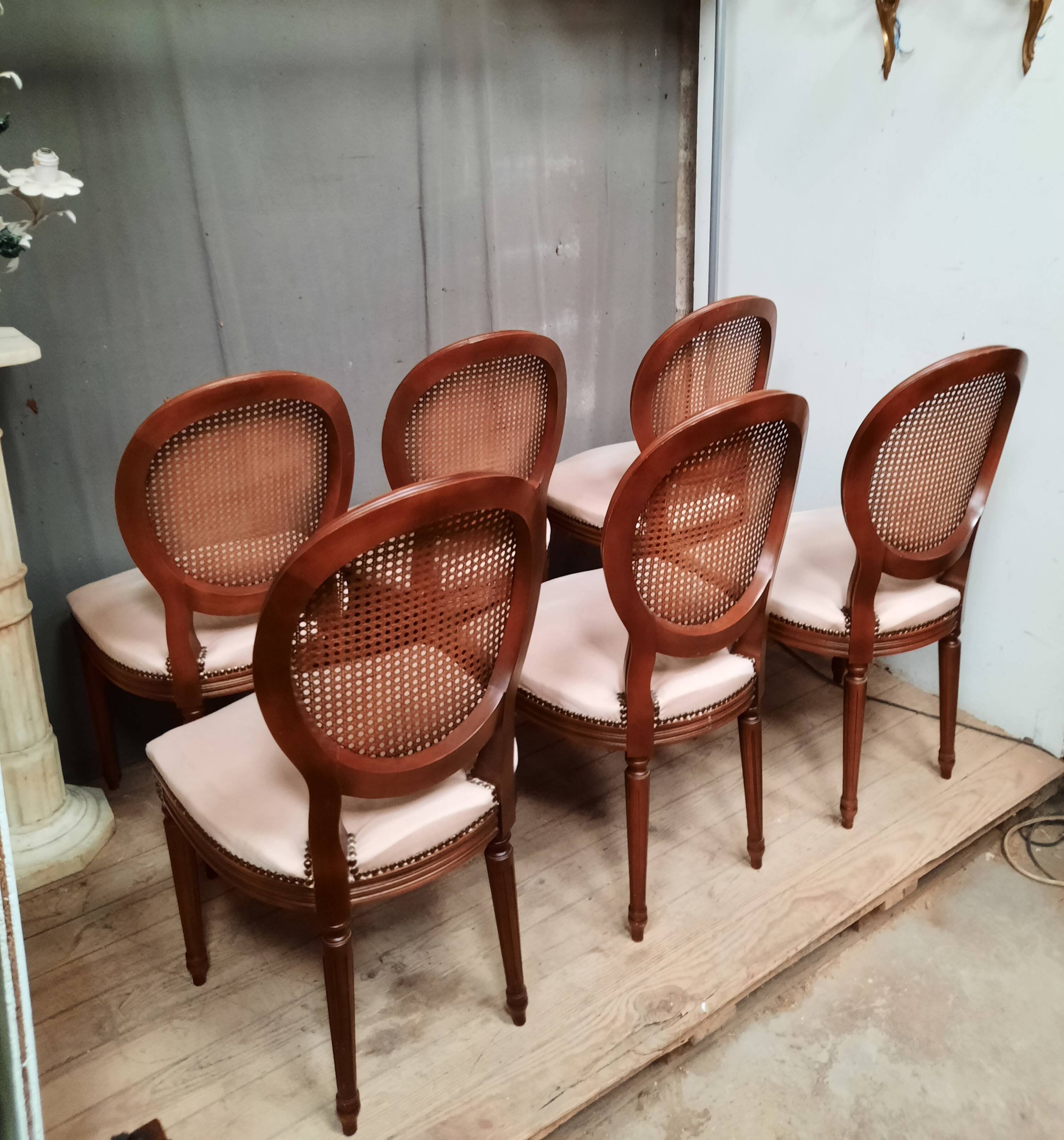 Set of 6 Louis XVI style chairs