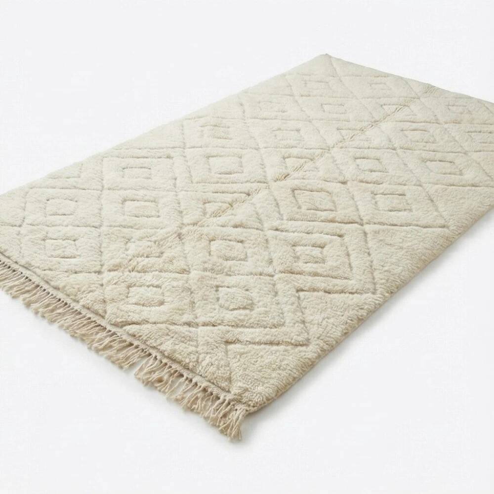 Large Berber rug with interlocking diamonds.