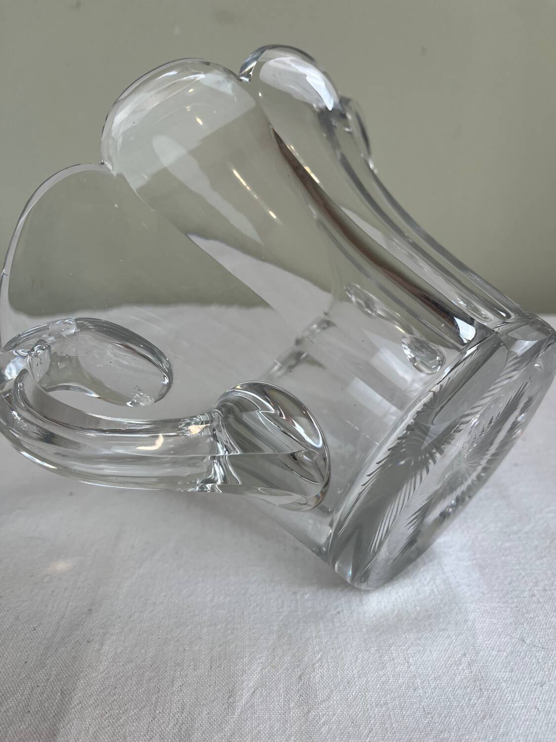 Moulded pressed glass cup