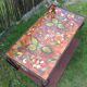 Vallauris wrought iron and ceramic coffee table by La Grange.