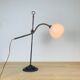 Lampe art déco monte et baisse laiton opaline