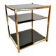 Gold metal side table, in the style of Maison Jansen, 1970s.