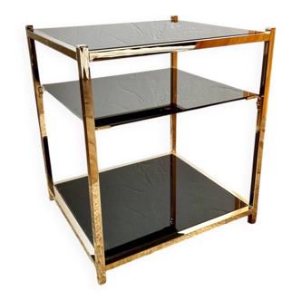 Gold metal side table, in the style of Maison Jansen, 1970s.