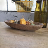 Brutalistic oval wood dish
