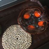 3 shell table mats, 70s