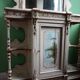 Italian hand-painted Console Table with Mirror and floral painting