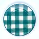 Vintage beige and green checkered service