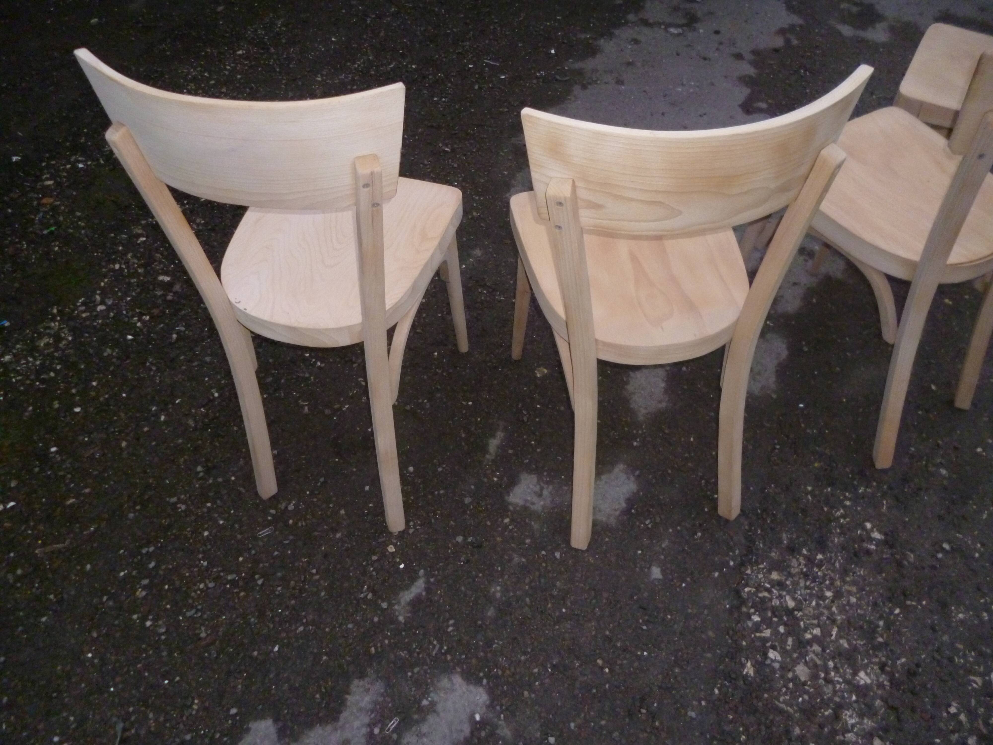 Series of 4 Baumann bistro chairs