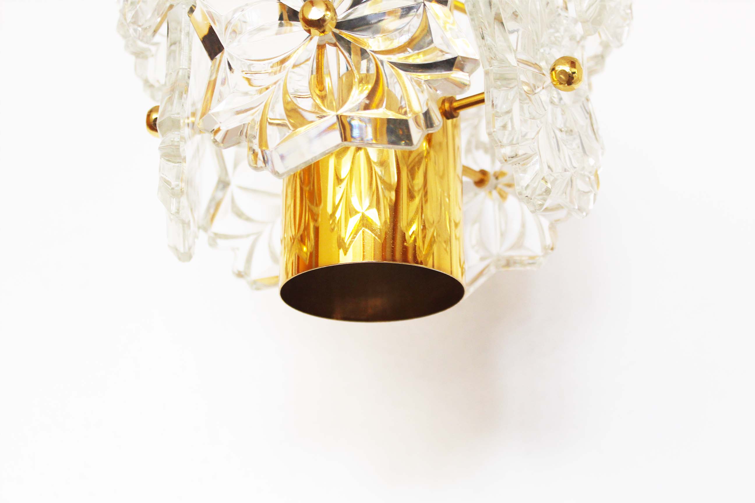 Brass and glass chandelier by Sölken
