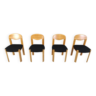 4 chaises de salle à manger danoises, années 1970