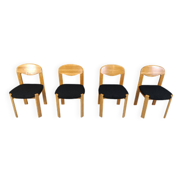 4 chaises de salle à manger danoises, années 1970