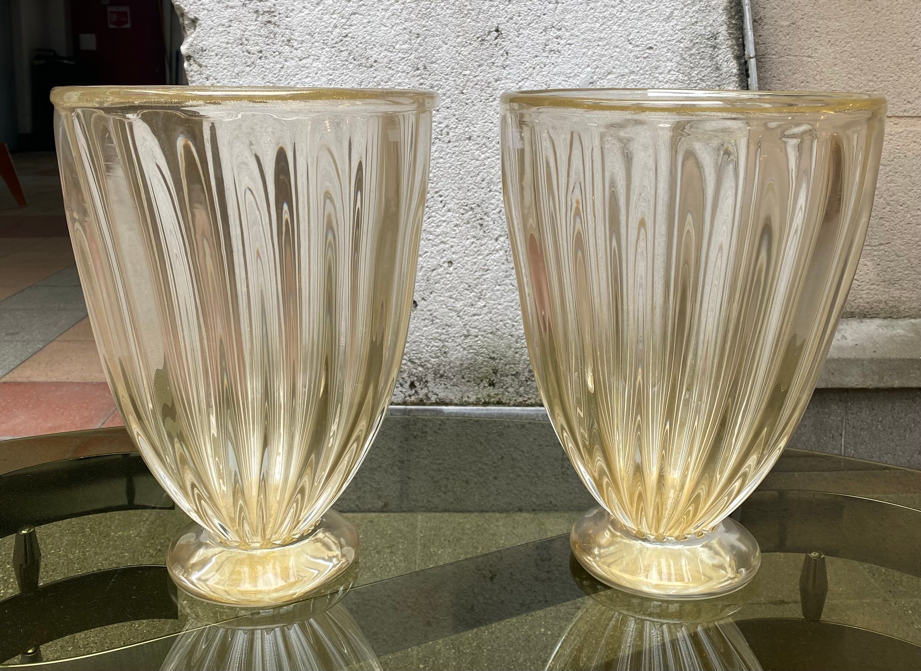 Paire de vases alberto dona murano