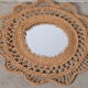 Sun mirror in woven rattan, 60 cm