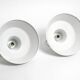 Two 50s metal enamel ceiling lamps by Axel Wedel Madsen for Louis Poulsen