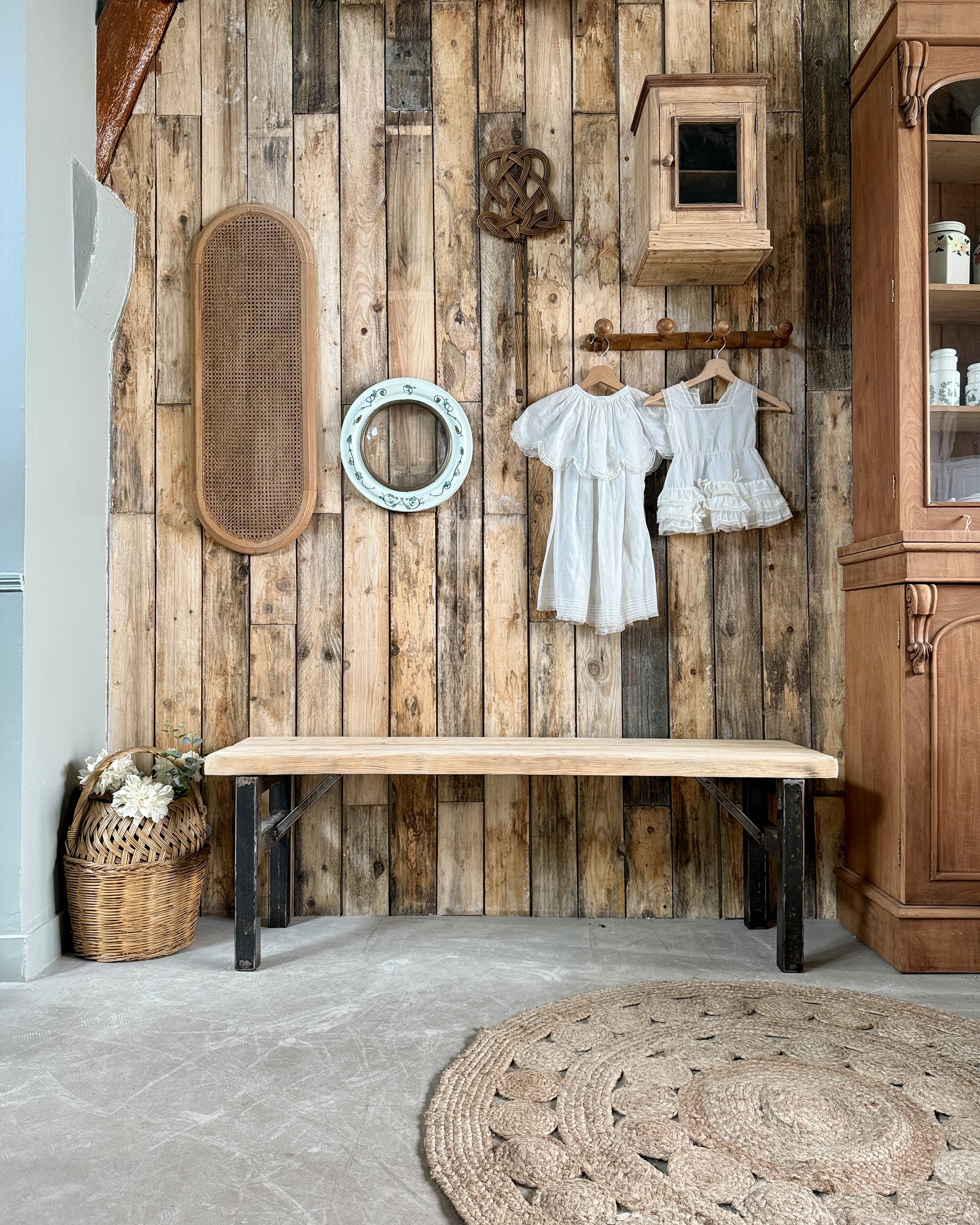 Vintage industrial bench (refurbished)