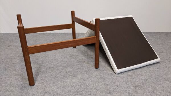 Chauffeuse réglable scandinave en teck, Danemark vers 1960