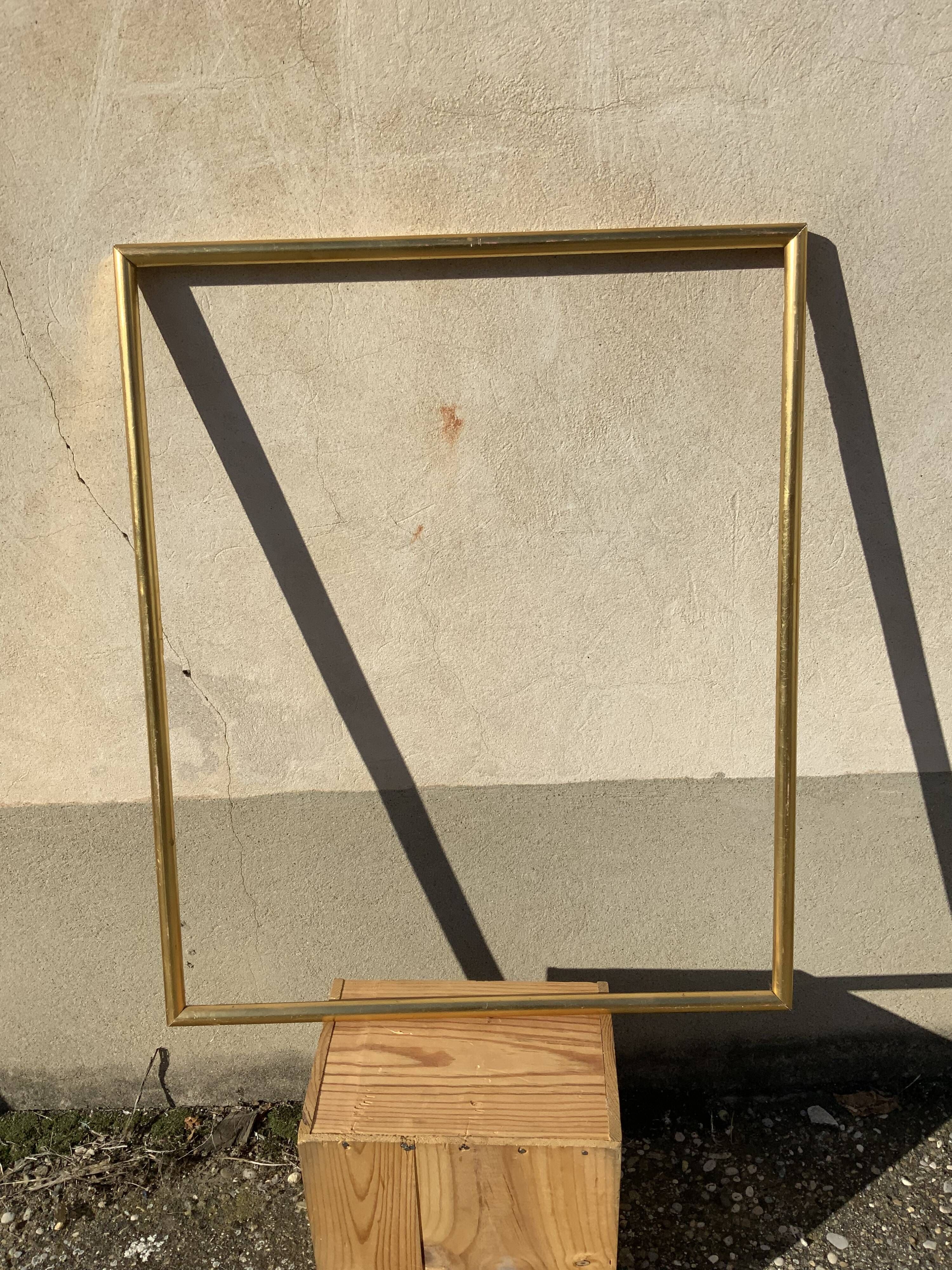 Old gilded wooden frame gilded with 19th century gold leaf