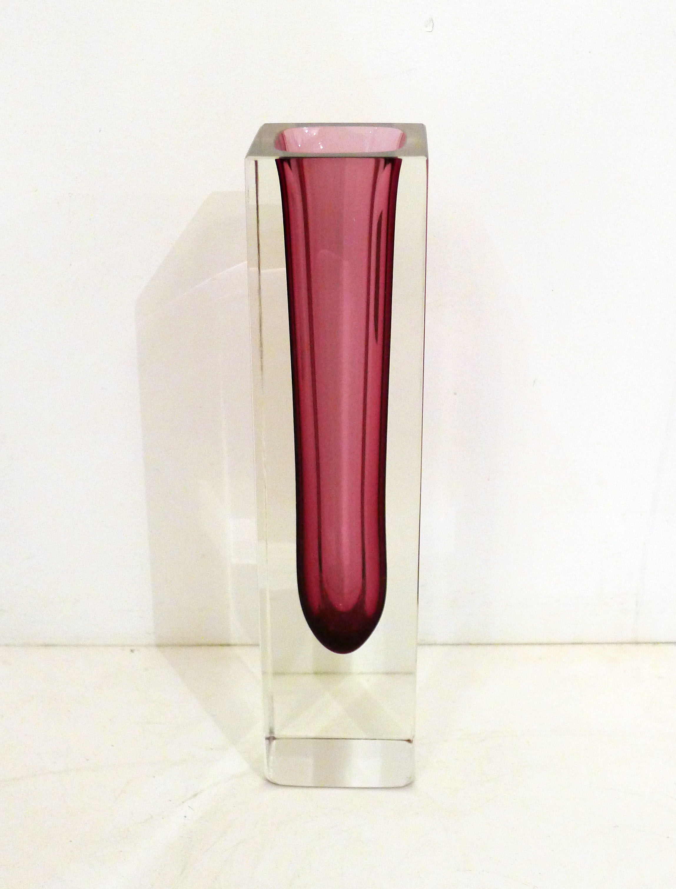 Large sommerso vase, Murano glass