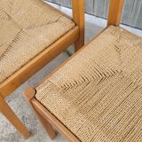 Pair of vintage Italian rope chairs - 1970s