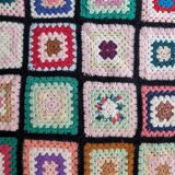 Plaid, jetée de canapé Granny. Vintage