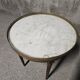 Louis XVI style bouillotte table, marble top.