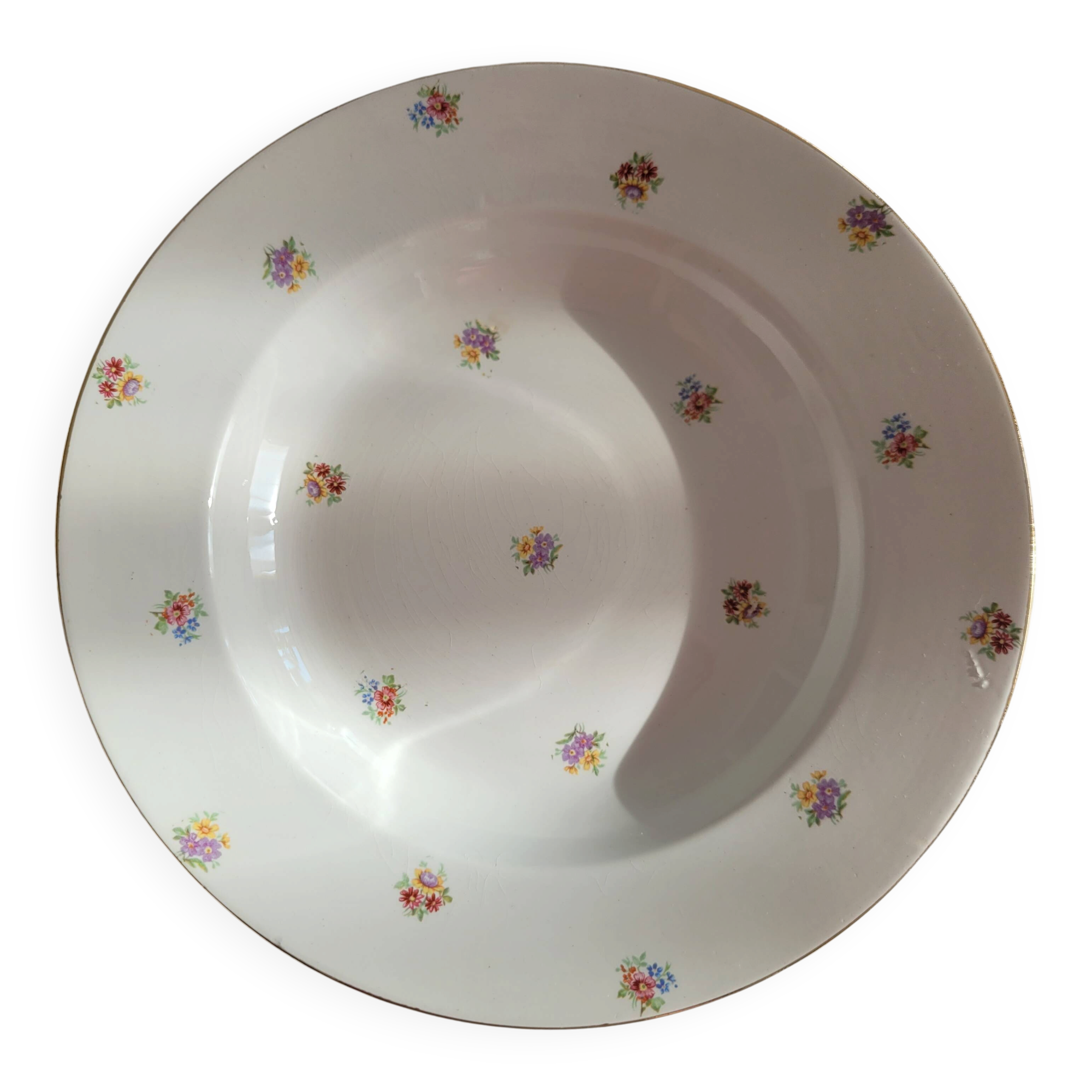 6 assiettes creuses vintage de Digoin Sarreguemines décor floral