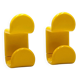 Patères Gedy vintage des années 1970 en plastique jaune par Ambrogio Rossari
