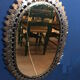 Metal oval mirror
