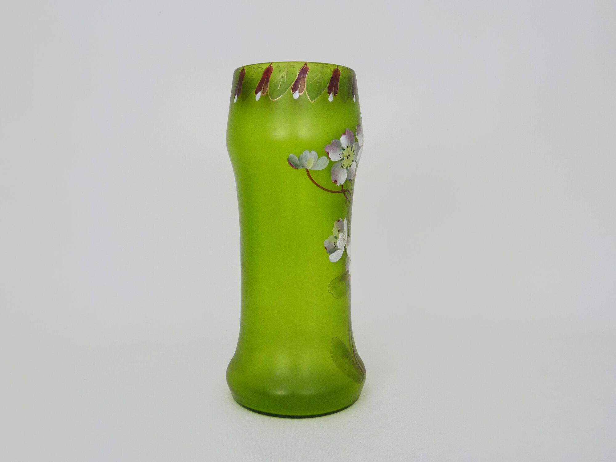 Art nouveau vase enamelled floral decoration, 27.5 cm - 10.82"