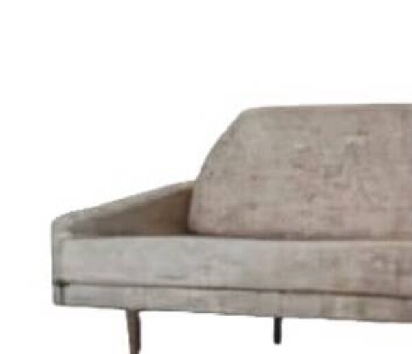 Canapé sandinave vintage en tissus gris, canapé en laine