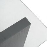 Coffee table with a glass top and black stained wood frame, 1930s.