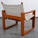 Mid-century mahogany safari chair by Burge Jensen for Bernstorffsminde M-belfabrik