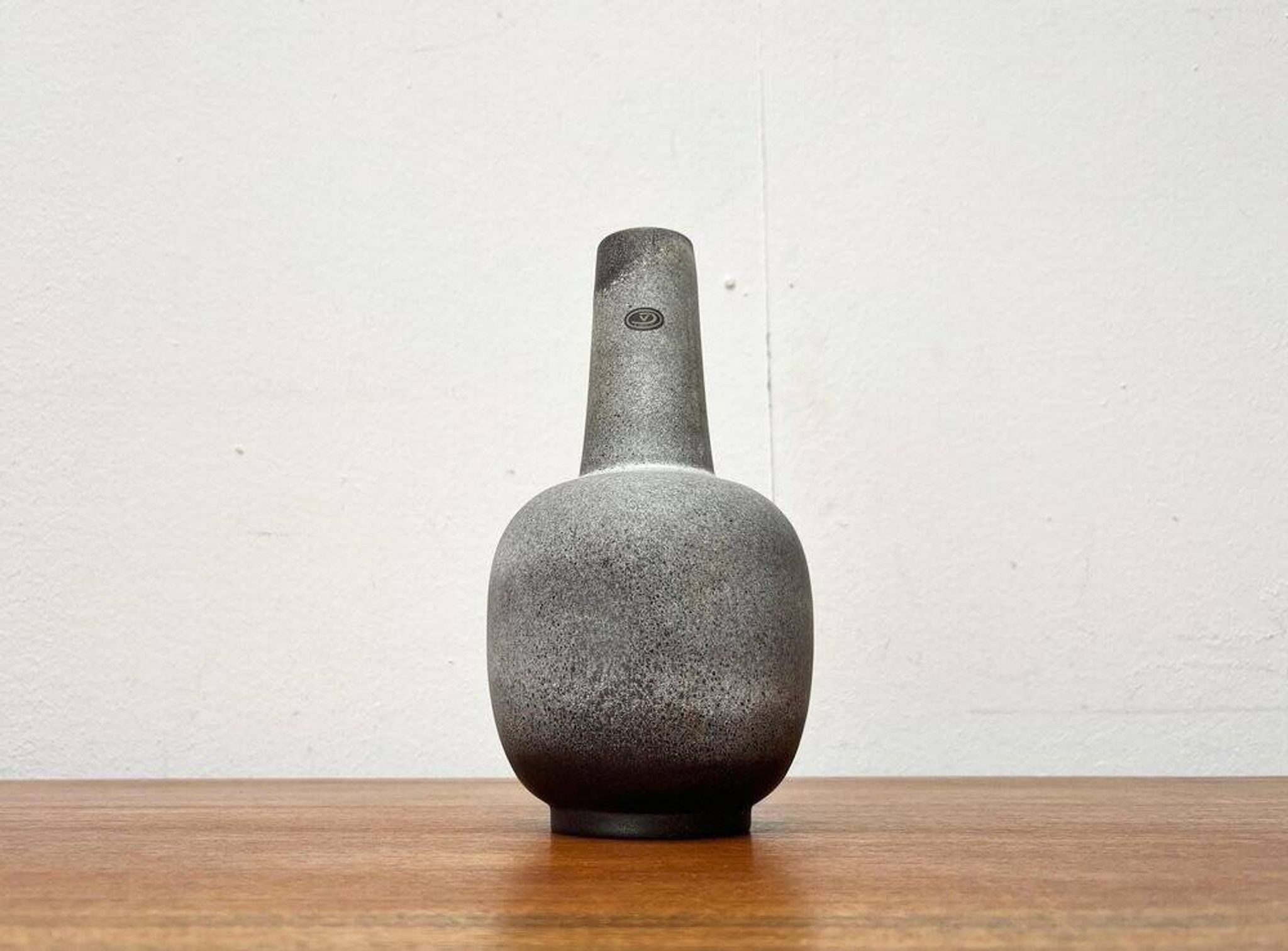 Minimalist pottery vase from a mid-century German workshop by Fritz Van Daalen, 1960s.