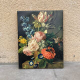 Cadre édition Braun et Cie roses tulipes et pavots
