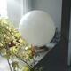 Old ceiling lamp opaline globe white metal base Art Deco 1930 ø 20 cm