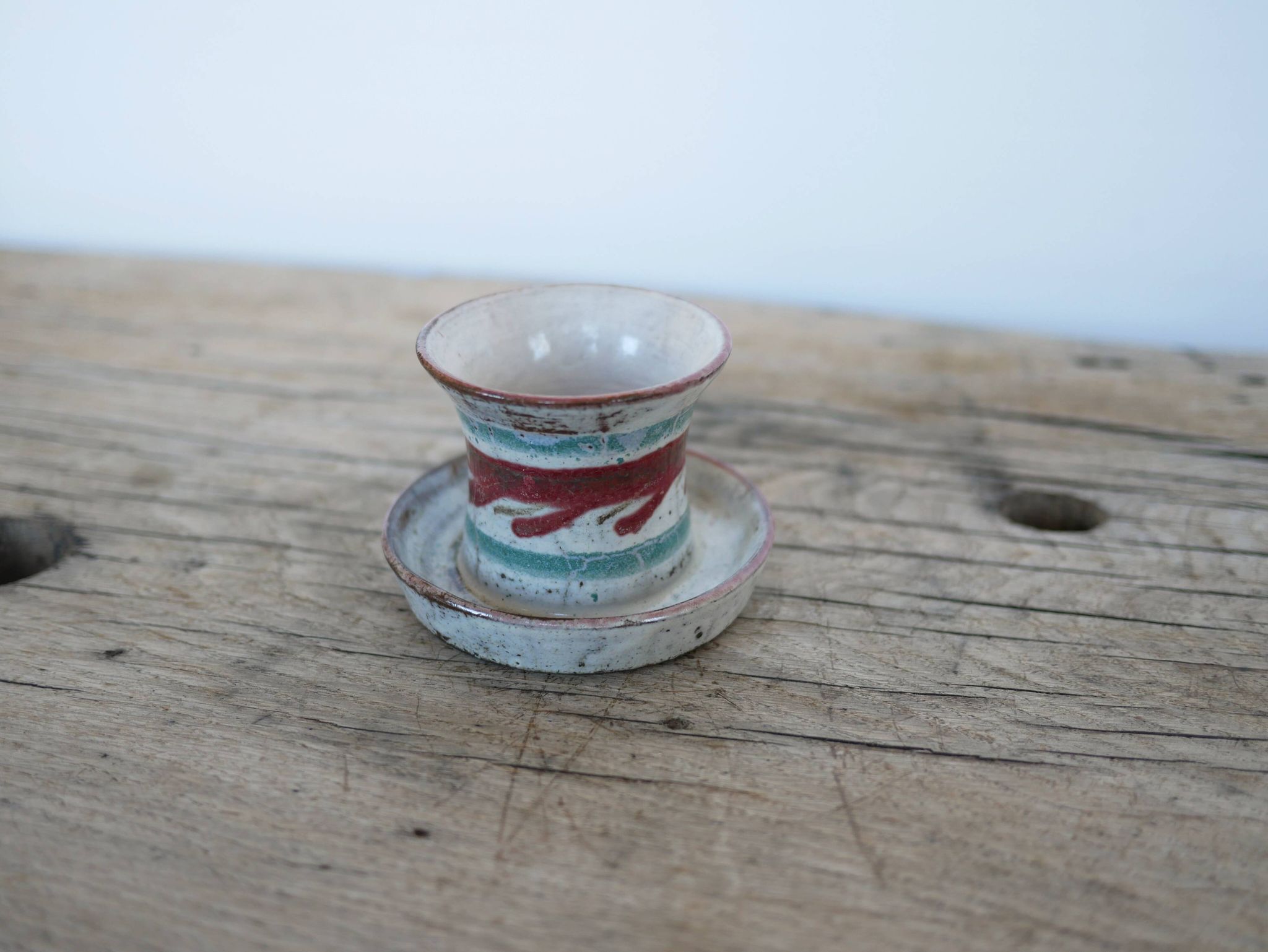 Vintage ceramic candle holder by Atelier Le Mûrier, Vallauris